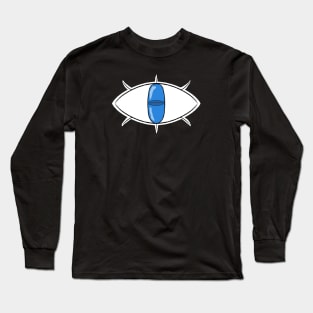 Oblong Eye Design (Center) Long Sleeve T-Shirt